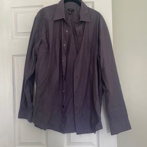 Large purple long sleeve mens dress shirt